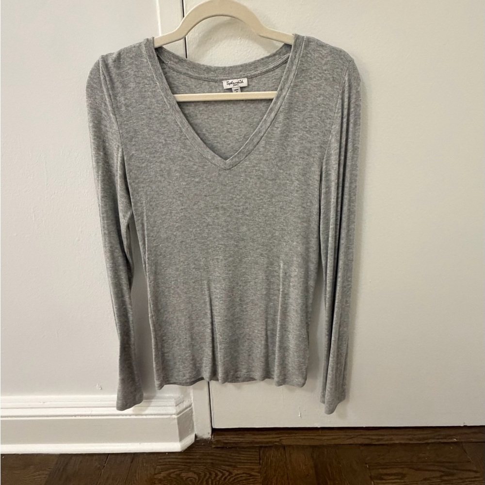 Splendid Valley Rib V-Neck Tee - Picture 3 of 3